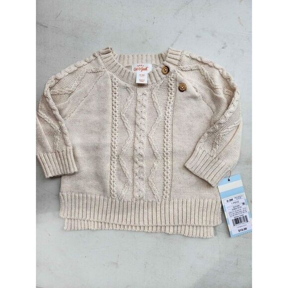 0-3 month Baby Cable Pullover - Picture 1 of 1